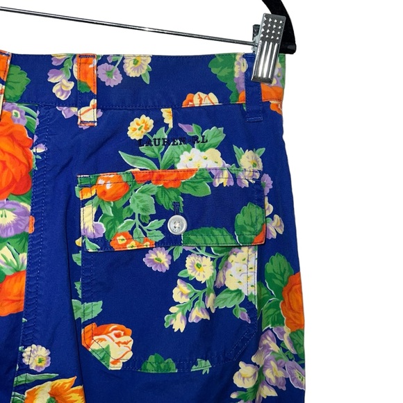 Ralph Lauren Lauren Floral Print Capri Pant wide leg Bright Size 10 - Picture 7 of 11